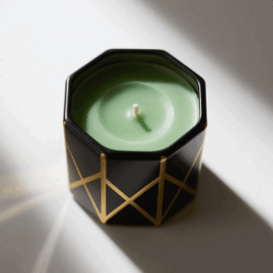 Gilded Night · Black & Gold Geometric Art Scented Candle