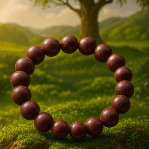 Rooted Vitality · Earthwood Strength Herbal Bracelet·  赤木固本 · 健脾温肾中药能量手串