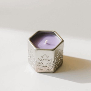 Silvermoon Reverie · Vintage Embossed Hexagonal Scented Candle